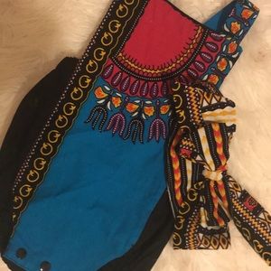 12-18m romper & headwrap Set